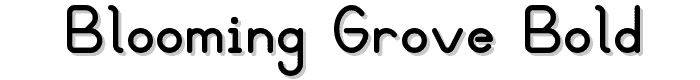 Blooming Grove Bold font